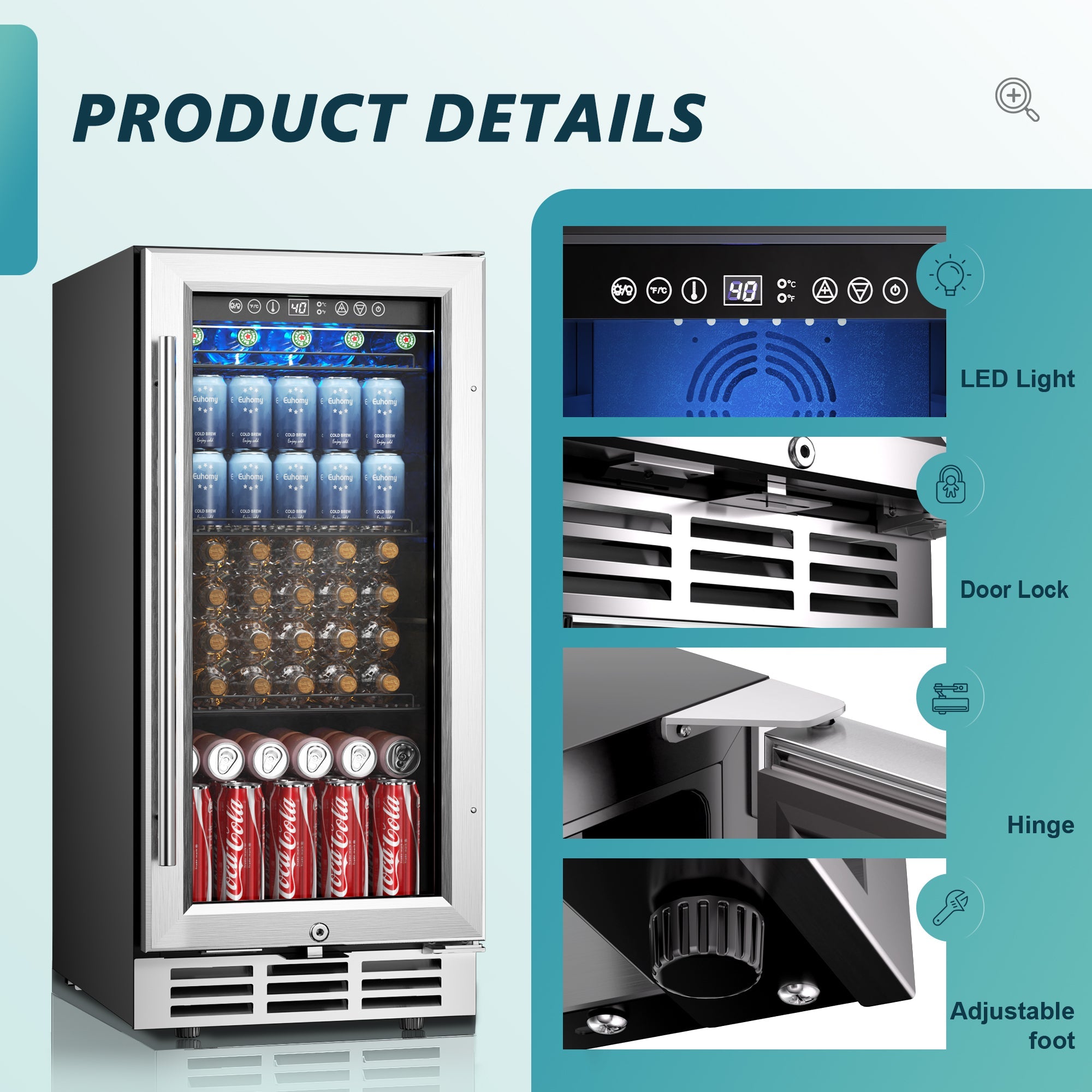 Euhomy Splash 126 Beverage Refrigerator