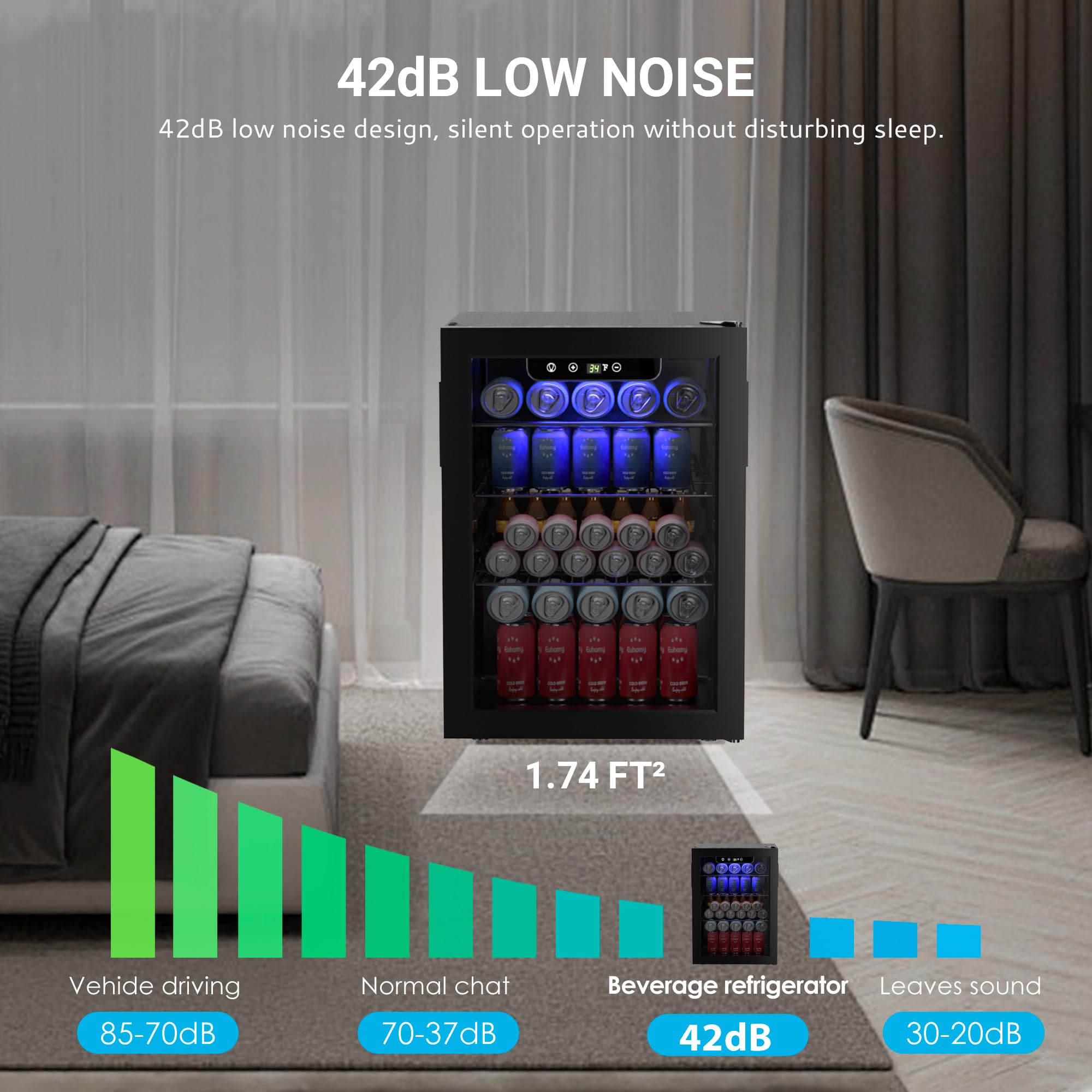 Euhomy Fizz 95 Beverage Refrigerator